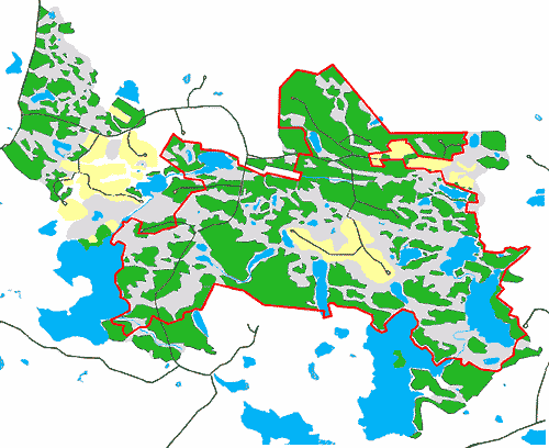 Kartta Malahvian alueesta